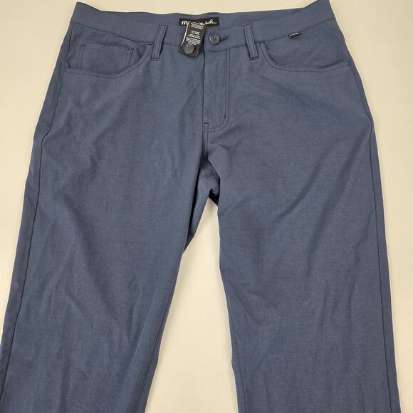 Travis Mathew Pants Men's Size 34 Blue Golf Performance 32" Inseam Stretch - Picture 2 of 12